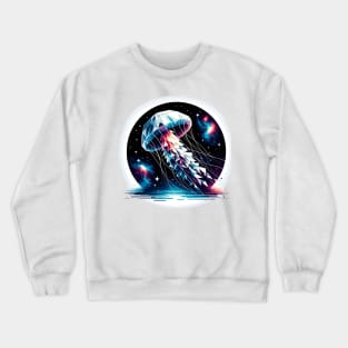 Cosmic Drifters: Interstellar Jellyfish Crewneck Sweatshirt